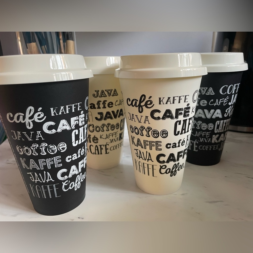 Reusable coffee cups with lids